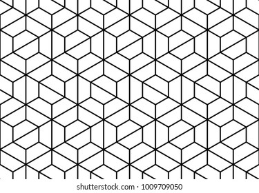 The geometric pattern with lines . Seamless vector background. White and black texture. Graphic modern pattern