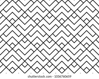 The geometric pattern with lines. Seamless vector background. White and black texture. Graphic modern pattern. Simple lattice graphic design