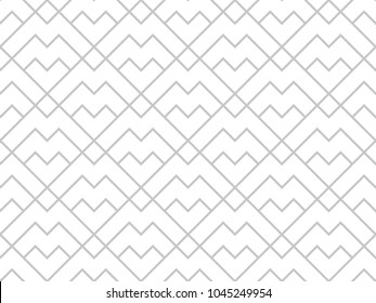 The geometric pattern with lines. Seamless vector background. White and grey texture. Graphic modern pattern. Simple lattice graphic design.