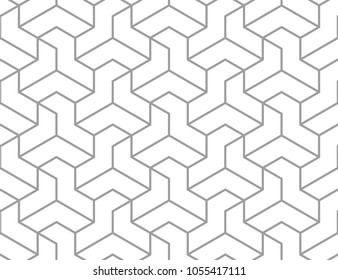 The geometric pattern with lines. Seamless vector background. White and grey texture. Graphic modern pattern. Simple lattice graphic design.