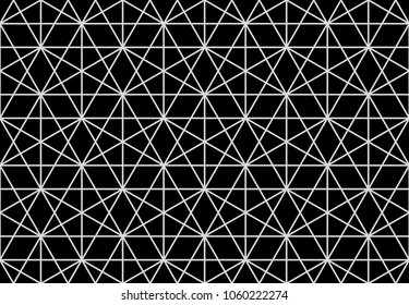 The geometric pattern with lines. Seamless vector background. White and black texture. Graphic modern pattern. Simple lattice graphic design