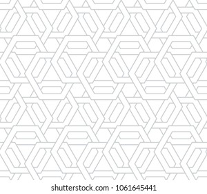 The geometric pattern with lines. Seamless vector background. White and grey texture. Graphic modern pattern. Simple lattice graphic design.