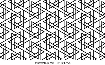 The geometric pattern with lines. Seamless vector background. White and black texture. Graphic modern pattern. Simple lattice graphic design