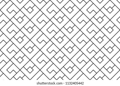 The geometric pattern with lines. Seamless vector background. White and black texture. Graphic modern pattern. Simple lattice graphic design