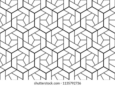 The geometric pattern with lines. Seamless vector background. White and black texture. Graphic modern pattern. Simple lattice graphic design