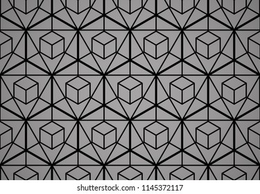 The geometric pattern with lines. Seamless vector background. Black texture. Graphic modern pattern. Simple lattice graphic design