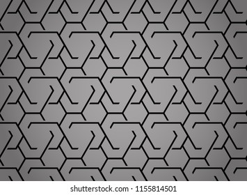 The geometric pattern with lines. Seamless vector background. Black texture. Graphic modern pattern. Simple lattice graphic design