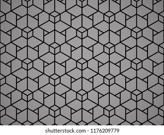The geometric pattern with lines. Seamless vector background. Black and grey texture. Graphic modern pattern. Simple lattice graphic design
