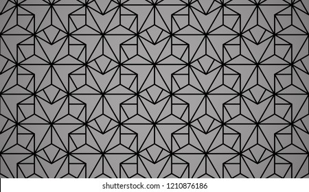 The geometric pattern with lines. Seamless vector background. Black and grey texture. Graphic modern pattern. Simple lattice graphic design