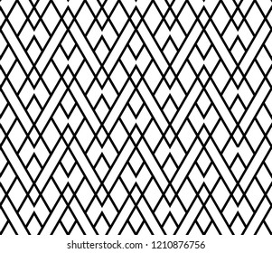 The geometric pattern with lines. Seamless vector background. White and black texture. Graphic modern pattern. Simple lattice graphic design