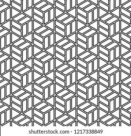 The geometric pattern with lines. Seamless vector background. White and black texture. Graphic modern pattern. Simple lattice graphic design