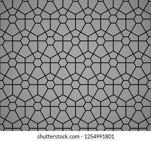 The geometric pattern with lines. Seamless vector background. Black and grey texture. Graphic modern pattern. Simple lattice graphic design