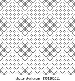 The geometric pattern with lines. Seamless vector background. White and black texture. Graphic modern pattern. Simple lattice graphic design