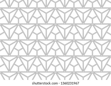The geometric pattern with lines. Seamless vector background. White and grey texture. Graphic modern pattern. Simple lattice graphic design.