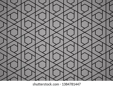 The geometric pattern with lines. Seamless vector background. Black texture. Graphic modern pattern. Simple lattice graphic design