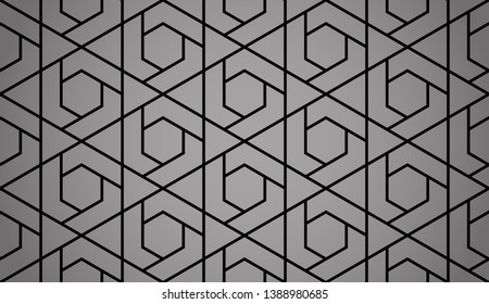 The geometric pattern with lines. Seamless vector background. Black texture. Graphic modern pattern. Simple lattice graphic design