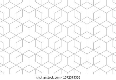 The geometric pattern with lines. Seamless vector background. White and grey texture. Graphic modern pattern. Simple lattice graphic design.