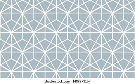 The geometric pattern with lines. Seamless vector background. White and blue texture. Graphic modern pattern. Simple lattice graphic design