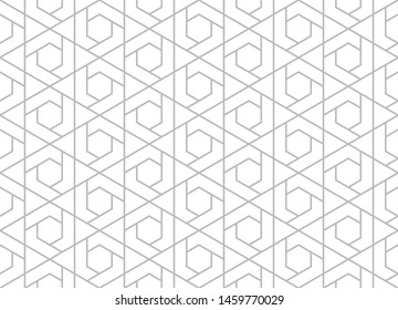 The geometric pattern with lines. Seamless vector background. White and grey texture. Graphic modern pattern. Simple lattice graphic design.