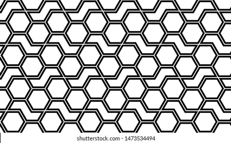 The geometric pattern with lines. Seamless vector background. White and black texture. Graphic modern pattern. Simple lattice graphic design