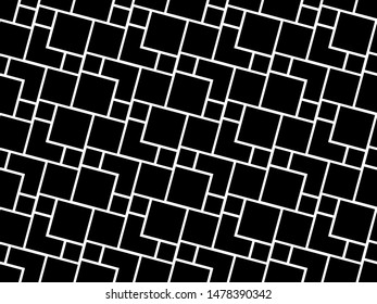 The geometric pattern with lines. Seamless vector background. White and black texture. Graphic modern pattern. Simple lattice graphic design