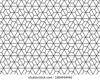 The geometric pattern with lines. Seamless vector background. White and black texture. Graphic modern pattern. Simple lattice graphic design