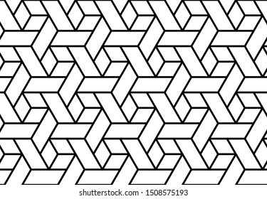 The geometric pattern with lines. Seamless vector background. White and , black texture. Graphic modern pattern. Simple lattice graphic design