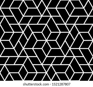 The geometric pattern with lines. Seamless vector background. White and black texture. Graphic modern pattern. Simple lattice graphic design