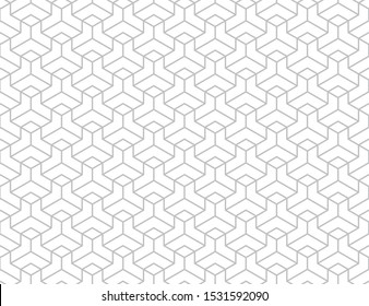 The geometric pattern with lines. Seamless vector background. White and grey texture. Graphic modern pattern. Simple lattice graphic design.