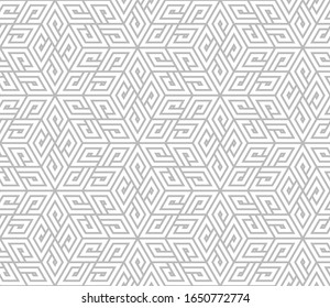 The geometric pattern with lines. Seamless vector background. White and grey texture. Graphic modern pattern. Simple lattice graphic design.