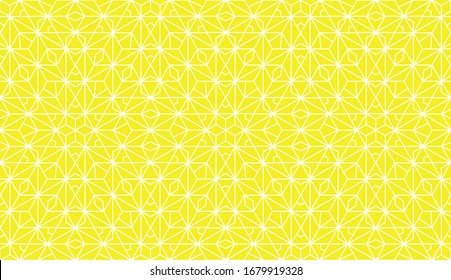 The geometric pattern with lines. Seamless vector background. White and yellow texture. Graphic modern pattern. Simple lattice graphic design