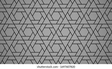 The Geometric Pattern With Lines. Seamless Vector Background. Black And Grey Texture. Graphic Modern Pattern. Simple Lattice Graphic Design