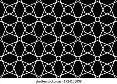 The geometric pattern with lines. Seamless vector background. White and black texture. Graphic modern pattern. Simple lattice graphic design
