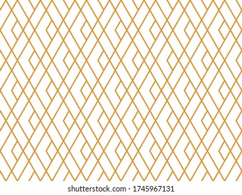 The geometric pattern with lines. Seamless vector background. White and gold texture. Graphic modern pattern. Simple lattice graphic design
