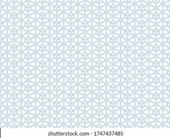 The geometric pattern with lines. Seamless vector background. White and blue texture. Graphic modern pattern. Simple lattice graphic design