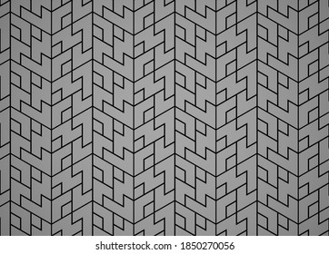 The geometric pattern with lines. Seamless vector background. Black and gray texture. Graphic modern pattern. Simple lattice graphic design
