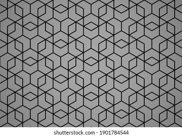 The geometric pattern with lines. Seamless vector background. Black and gray texture. Graphic modern pattern. Simple lattice graphic design