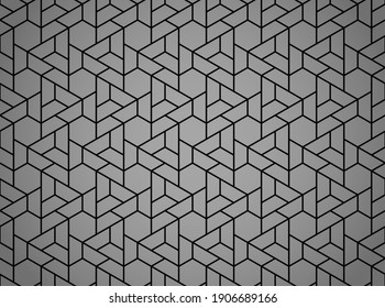 The geometric pattern with lines. Seamless vector background. Black and gray texture. Graphic modern pattern. Simple lattice graphic design