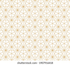 The geometric pattern with lines. Seamless vector background. White and gold texture. Graphic modern pattern. Simple lattice graphic design