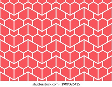 The geometric pattern with lines. Seamless vector background. White and pink texture. Graphic modern pattern. Simple lattice graphic design