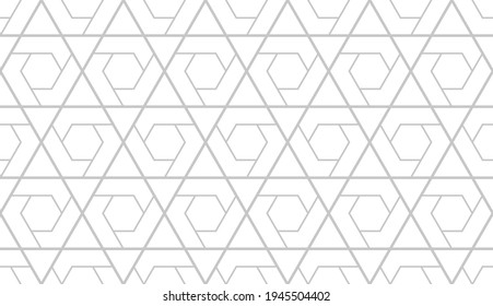The geometric pattern with lines. Seamless vector background. White and gray texture. Graphic modern pattern. Simple lattice graphic design.