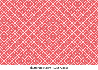 The geometric pattern with lines. Seamless vector background. White and pink texture. Graphic modern pattern. Simple lattice graphic design