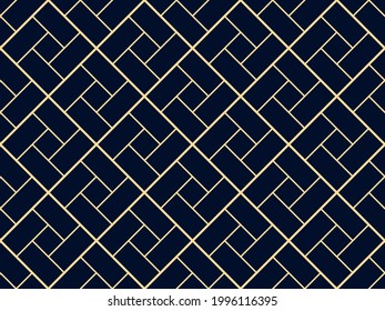 The geometric pattern with lines. Seamless vector background. Gold and black texture. Graphic modern pattern. Simple lattice graphic design