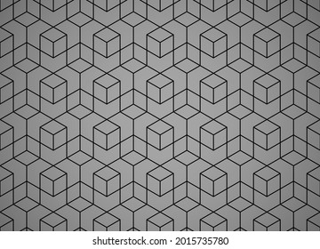 The geometric pattern with lines. Seamless vector background. Black and gray texture. Graphic modern pattern. Simple lattice graphic design