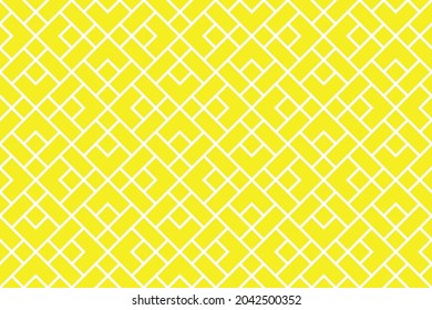 The geometric pattern with lines. Seamless vector background. White and yellow texture. Graphic modern pattern. Simple lattice graphic design