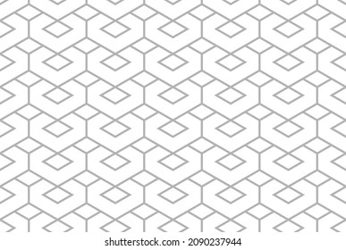 The geometric pattern with lines. Seamless vector background. White and gray texture. Graphic modern pattern. Simple lattice graphic design.