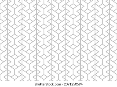 The geometric pattern with lines. Seamless vector background. White and gray texture. Graphic modern pattern. Simple lattice graphic design.