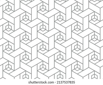 The geometric pattern with lines. Seamless vector background. White and gray texture. Graphic modern pattern. Simple lattice graphic design.