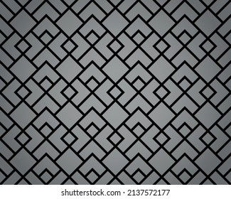 The geometric pattern with lines. Seamless vector background. Black and gray texture. Graphic modern pattern. Simple lattice graphic design