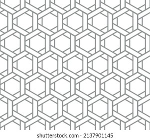 The geometric pattern with lines. Seamless vector background. White and gray texture. Graphic modern pattern. Simple lattice graphic design.